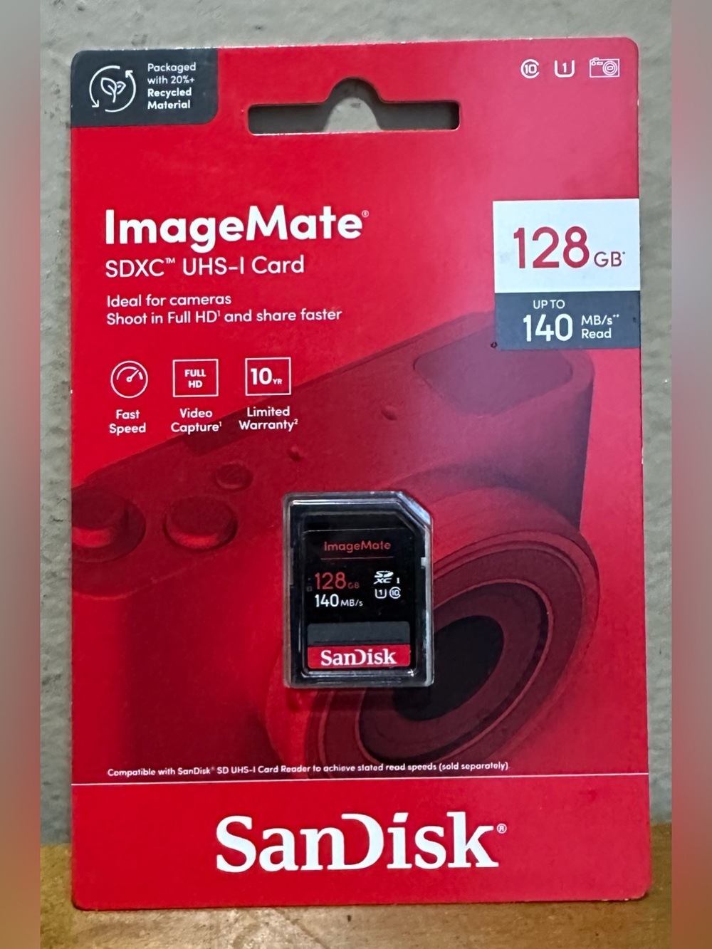 SanDisk ImageMate 128GB SDXC UHS-I Class 10 140MB/s Memory Card